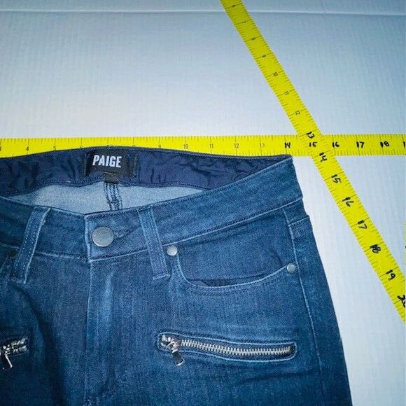 Paige Jeans Womens Jane Zip Mid Rise Slim Ankle Zip Medium Wash Size 27 - Picture 6 of 14